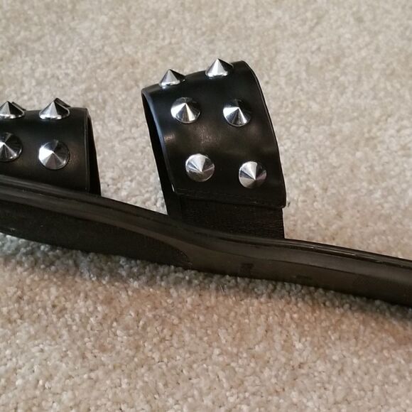 Black Nine West Studded Sandals 8M - Picture 4 of 6